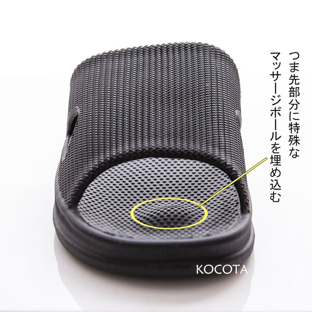 KOCOTA Antibacterial and XL Odor-Resistant Slippers/Sandals, Ultra-Lightweight, Non-Slip, Unisex, Blue,