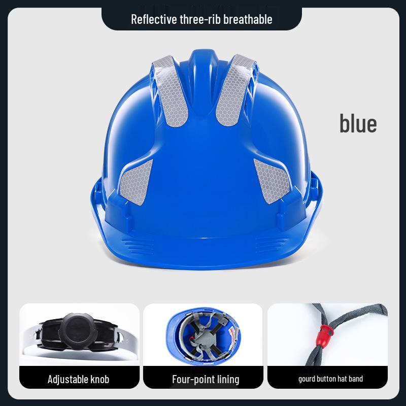 Iron Head Reflective Breathable Anti-Smash Construction Safety Helmet