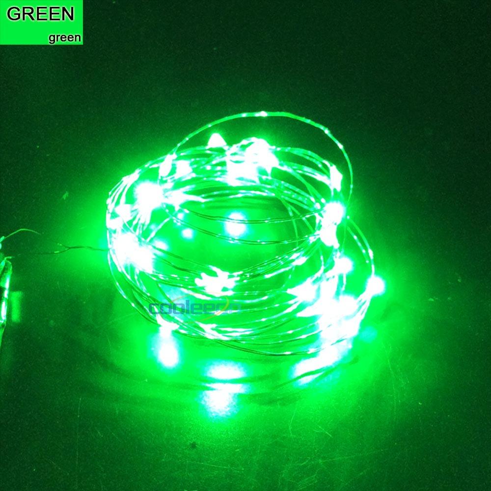 1m 2m 3m 4m LED Cooper Wire String Bec cu zână CR2032 Buton alimentat cu baterie Lampă cu bandă LED colorată pentru decorarea de vacanță de Crăciun