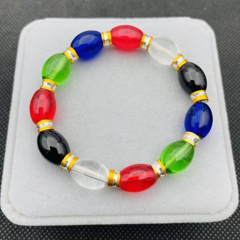 Fashionable Natural Glass Bead Bracelet, Advanced Handmade Texture Bracelet, Birthday Party Jewelry Accessories and Gifts
