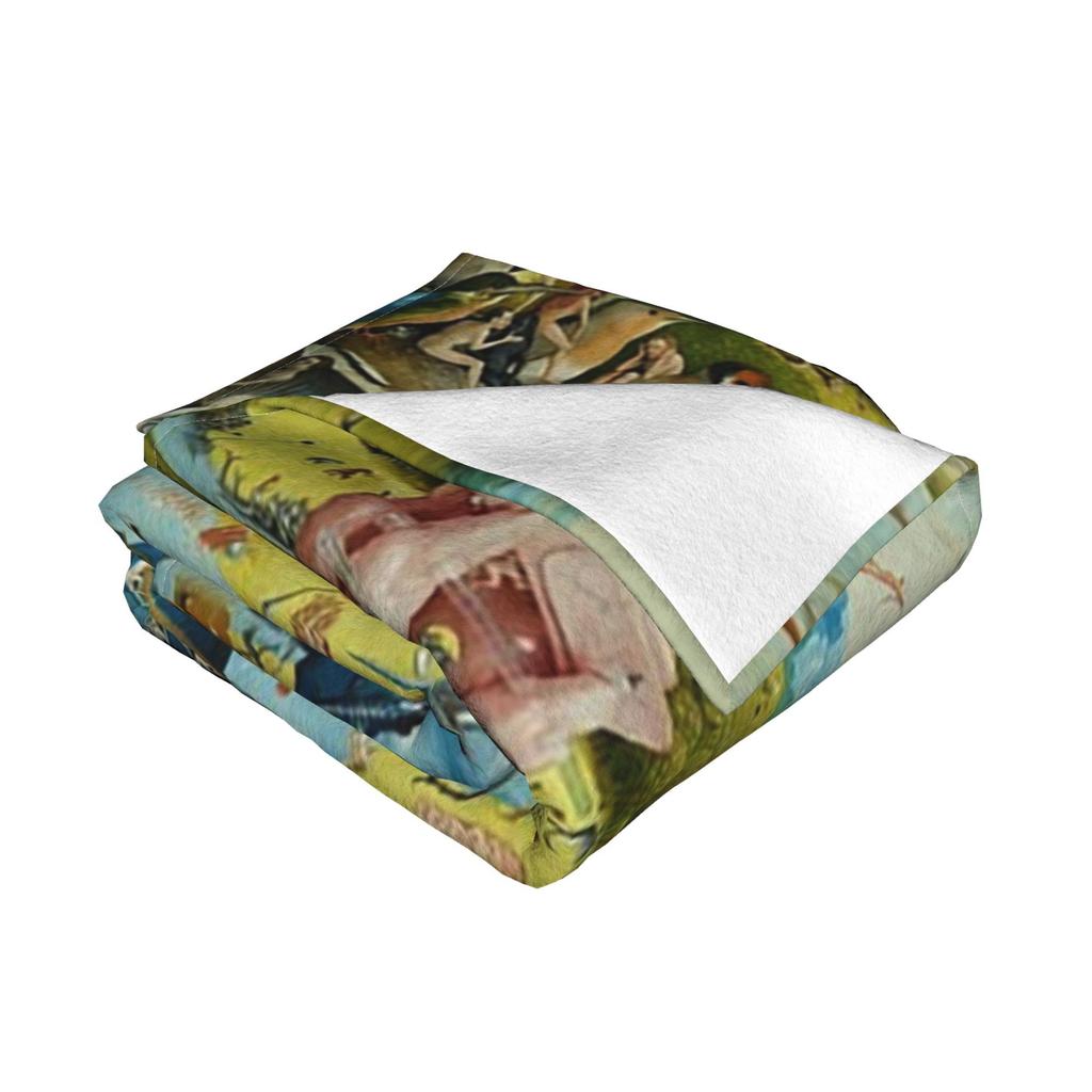 Hieronymus Bosch Jardin des Délices Affiche Couverture Couverture Polaire pour Maison Chambre Extérieur Jetés Couvre-lit Couette