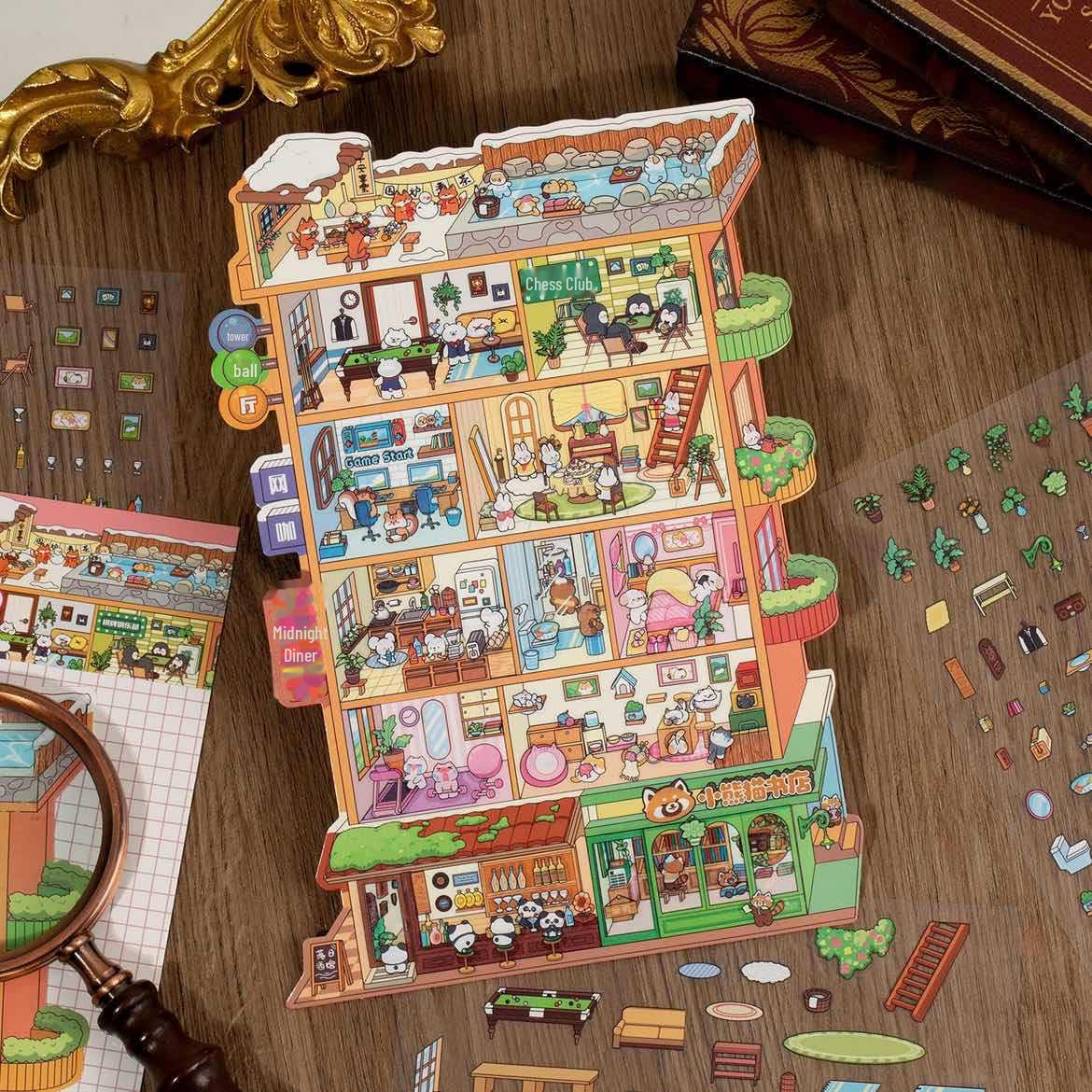 

Yuxian 3.0 Series 6-слойные 3D миниатюрные ландшафтные наклейки для декора домашних животных и дома