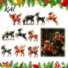 2D Acrylic Holiday Ornaments 2Pcs Goat Hanging Ornaments, Winged Pendants, Year of Seasonal Celebration The Auspicious Decorations for Tree,