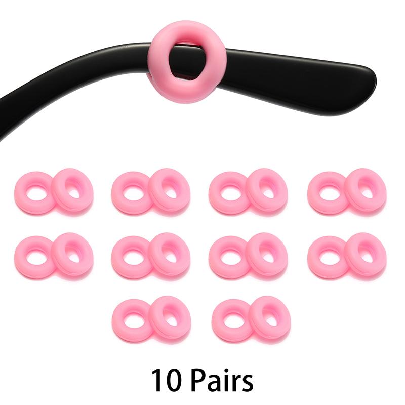 10 Paar Silikonbrillen Runde Ohrbügel Brillengriff Anti-Fall Brillenhalter Hülle Halterung Befestigungselement Brillen-Zubehör