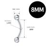 925 Sterling Silber Augenbrauenring Bauchnabelring Bauchnabelstecker Bauchnabelpiercing Bauchnagel Mini Ohne Belastung Mode Anti-Allergie 3mm Kugel Radian