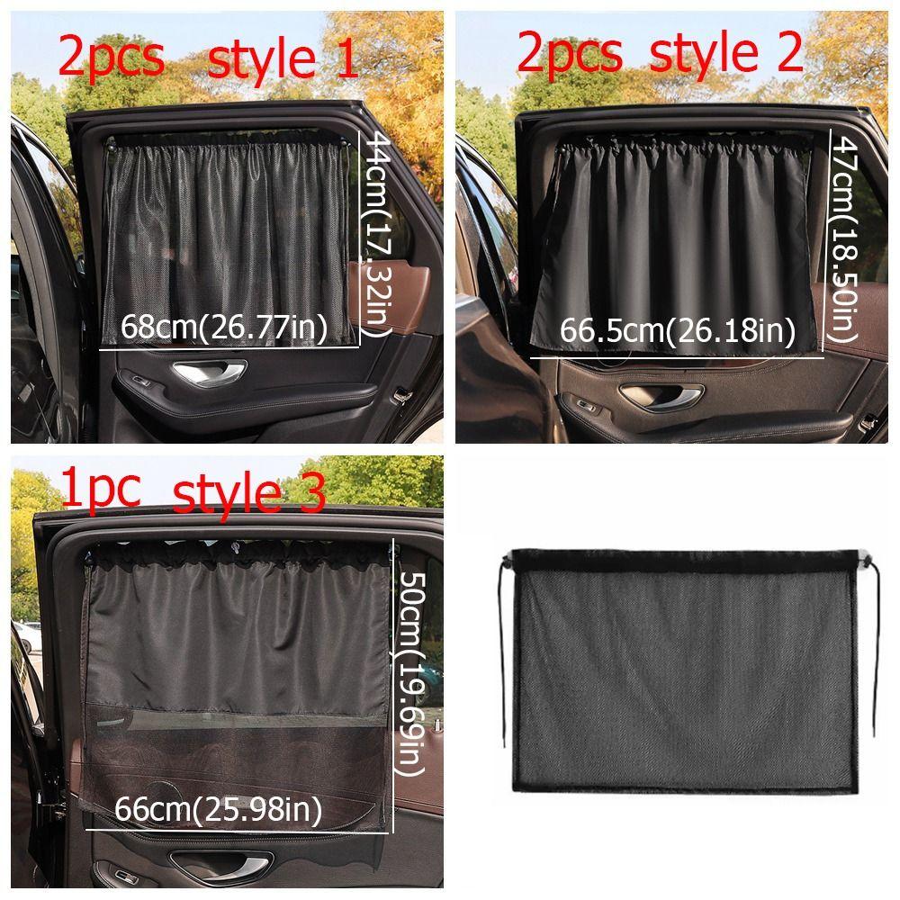 1/2Pcs With Suction Cup Car Side Window Curtains Heat Insulation Car Sunshade Car Curtain  For Baby