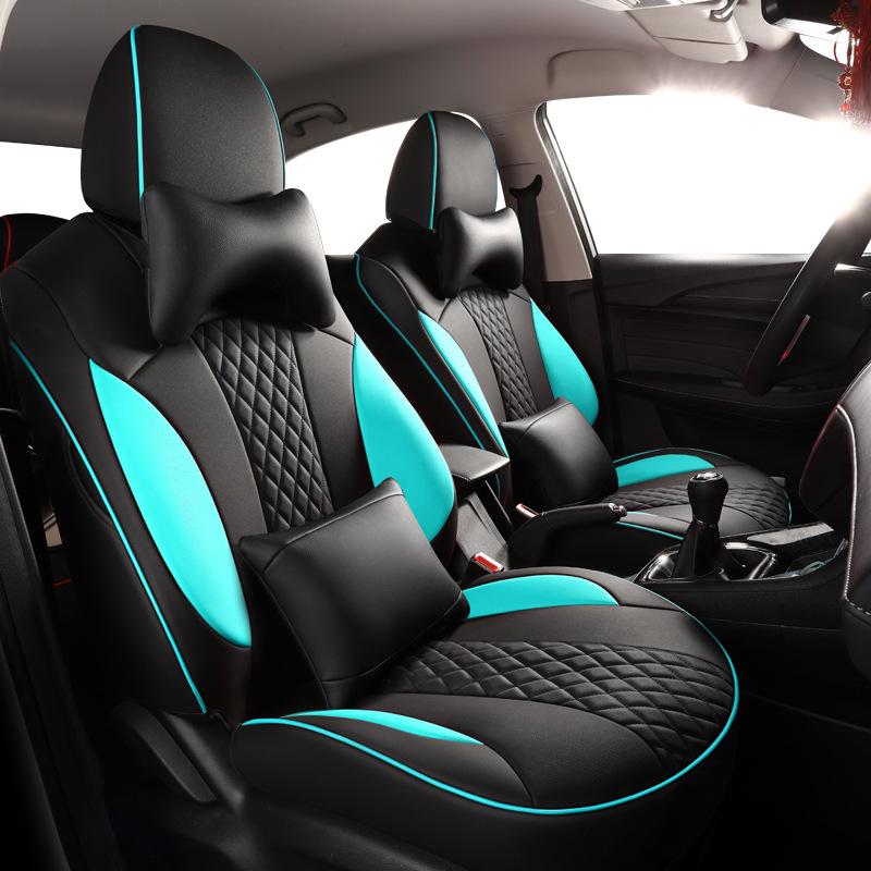 CKJ Custom Full-Wrap Leather Seat Covers for Roewe I5 - All-Season Sports Cushions