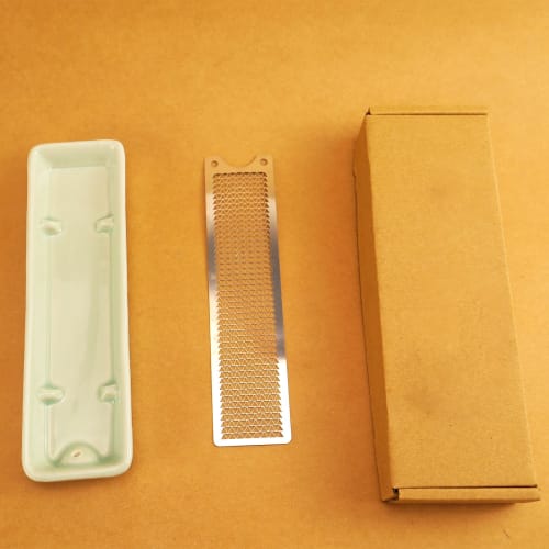 Incense holder, horizontal incense holder, incense burner, Buddhist altar accessory, stylish incense holder, incense burner, blue plum color