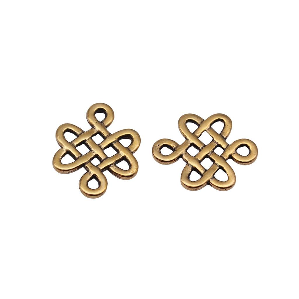 Chinese Knot Charms Antique Alloy Pendants For Traditional Lucky Jewelry