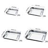 Rectangle Stainless Steel Tea Tray For Home Office Teahouse Restaurant Japanese Style Serving Platter Kitchen Bar