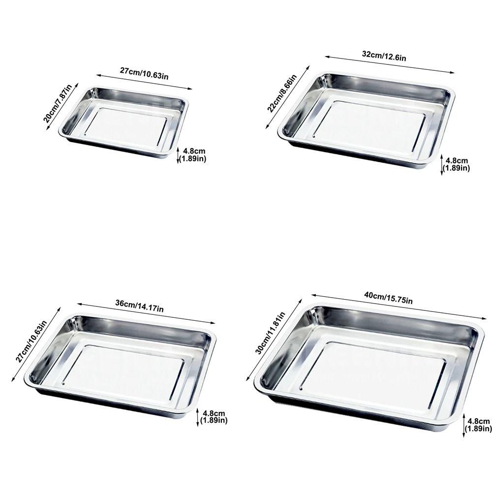 Rectangle Stainless Steel Tea Tray For Home Office Teahouse Restaurant Japanese Style Serving Platter Kitchen Bar