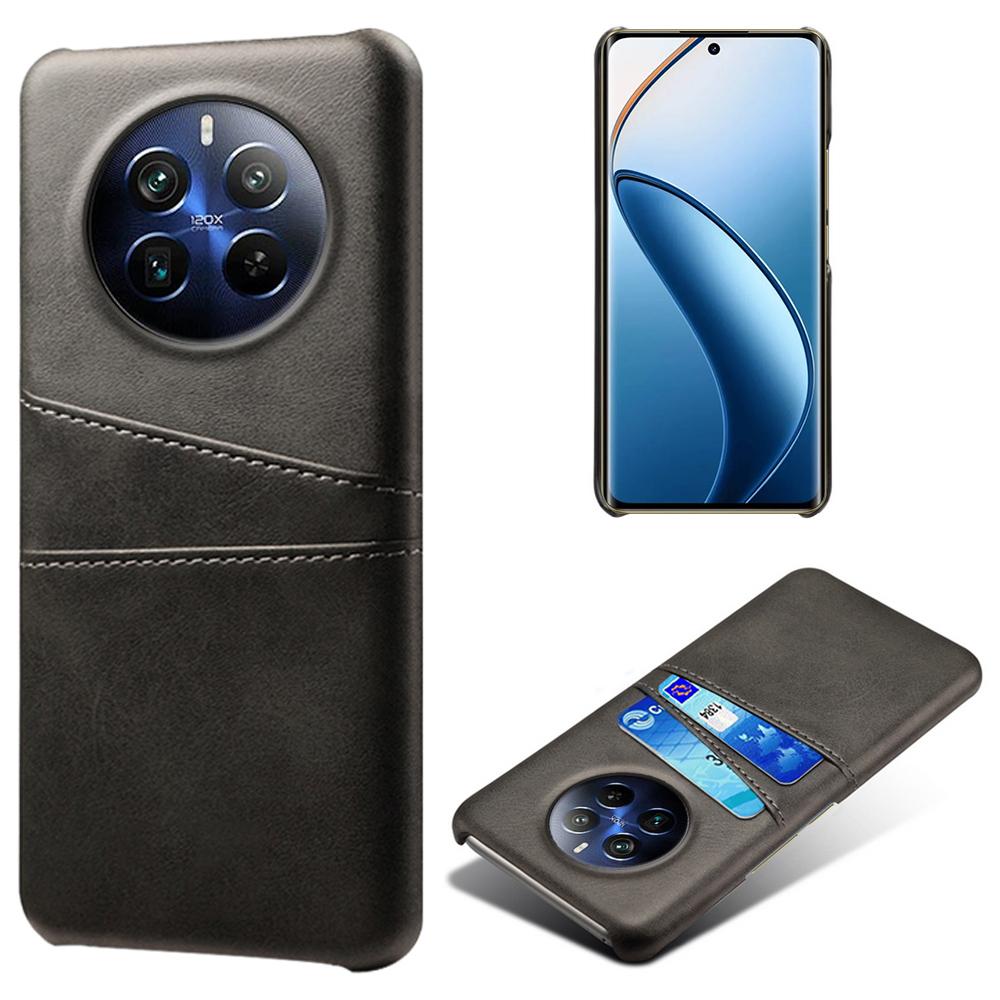 

Чохол для телефону для Realme 12 Pro 5G/12 Pro+ 5G Шкіряна+ПК оболонка з подвійними слотами для карток Задня кришка Black