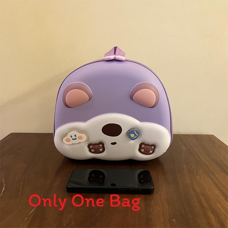 Cartoon Animal Bear Unisex Kids Fashion Oxford Eggshell Bag Backpack School