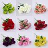 10 Testa Garofano Artificiale Decorazione per la Casa Multicolore Bellezza Fiore Finto di Seta Speciale per Matrimonio e Decorazione di Festival