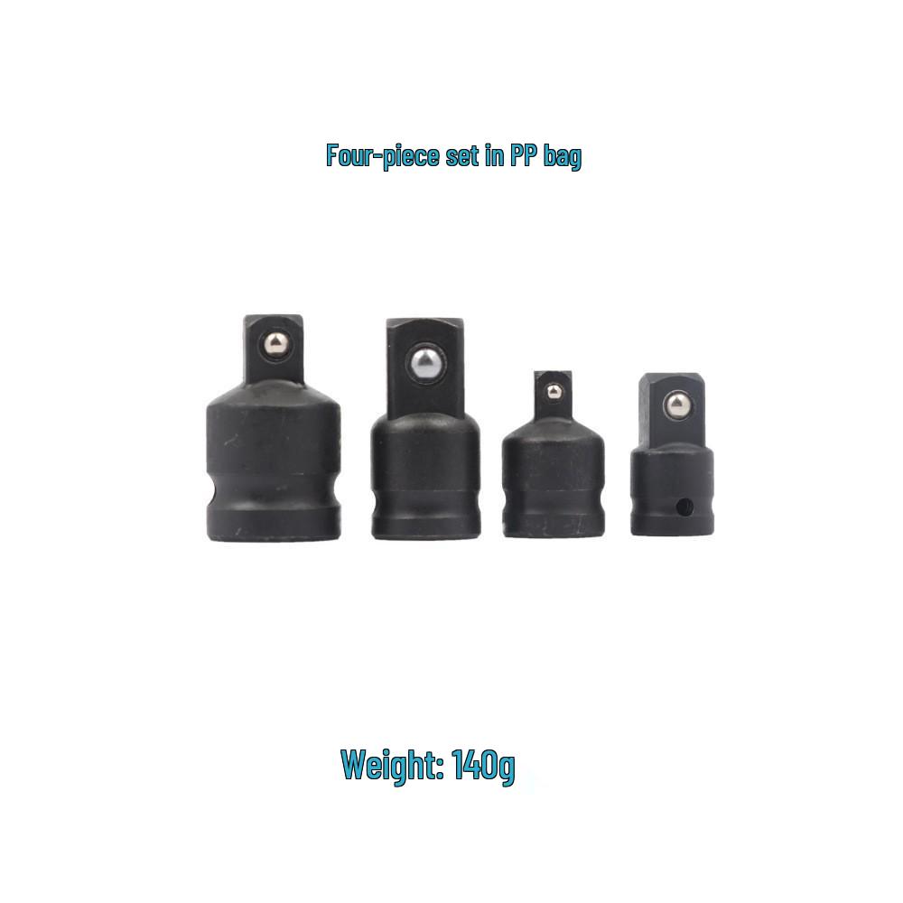 Austauschbarer pneumatischer Schlagschrauber mit Steckkopf und Reduzieradapter, passend für Größen 1/4, 3/8, 1/2 (Klein, Mittel, Groß).