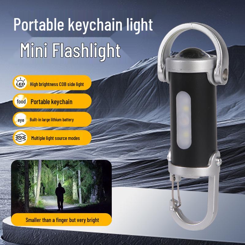 Ultra-Bright Waterproof Mini Power Bank Keychain Flashlight