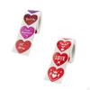 1 Roll Heart Shape Decorative Stickers Valentine's Day Decor Gift Card Tags Birthdays Sealing Labels