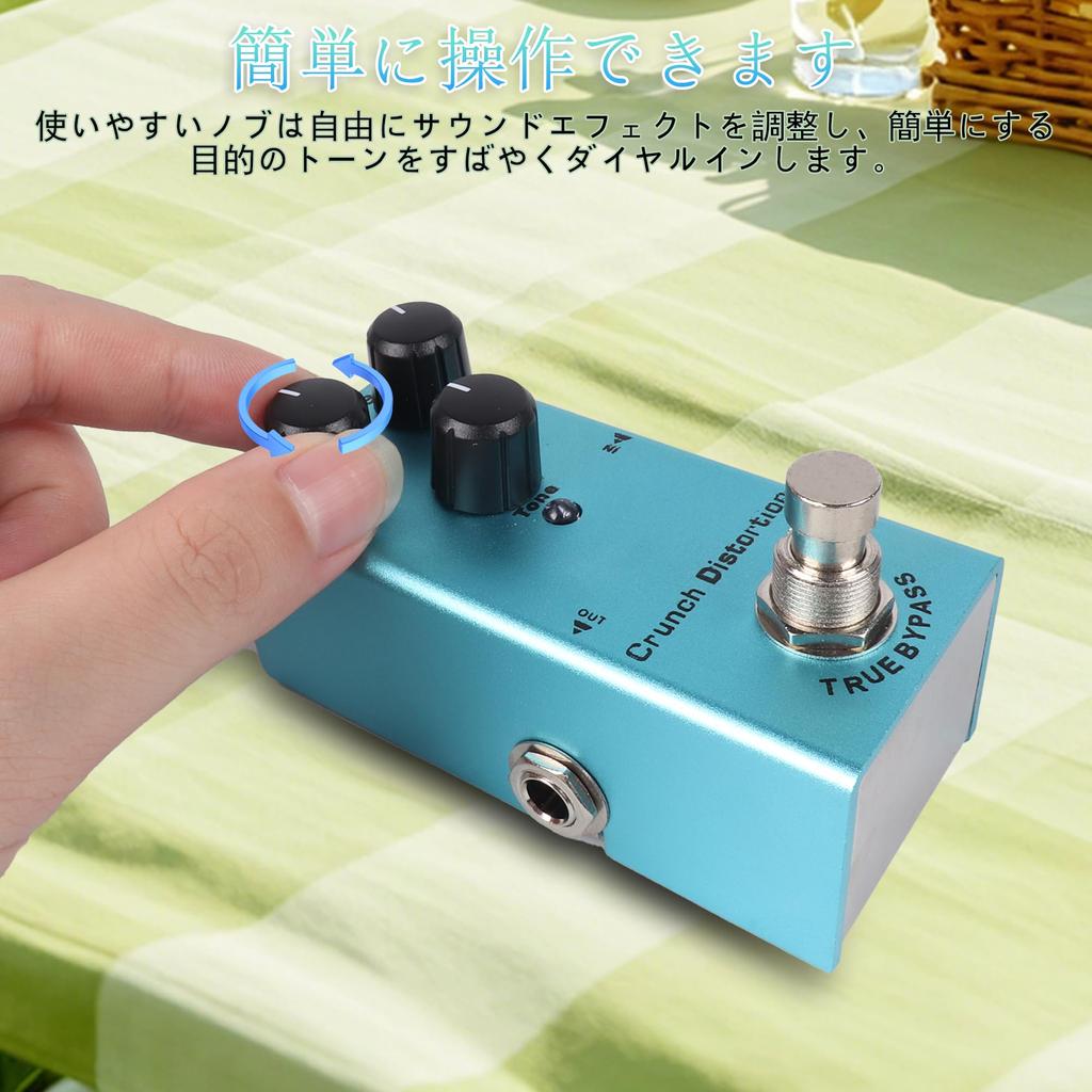 Mini-Gitarreneffektpedal mit True Bypass, Rauschunterdrückung und Delay für E-Gitarre, Blau