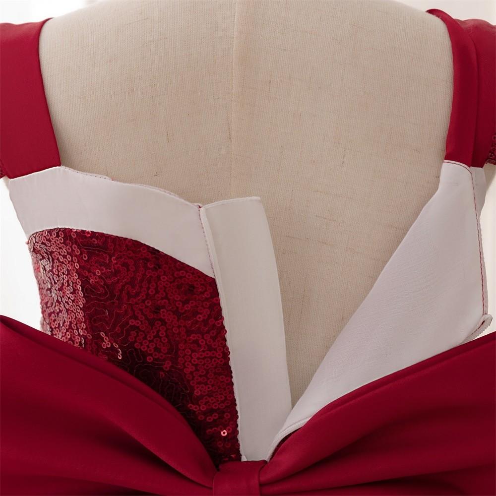 Kids Girls Santa Claus Xmas Princess Sequins Dress Children Christmas New Year Cosplay Costumes Kindergarten Performance Role Play Outfit