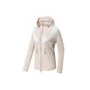 Color Block Loose Fit Hooded Sports Jacket Women Jackets Light-Apricot A11W317703F-YE