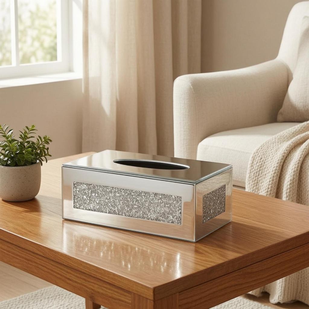 Tissue Box Holder Decorative Cover Tabletop for Vanity, Desk