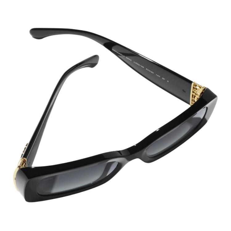 CHANEL Rectangular Sunglasses Unisex Black Asia Version CH5534A-C622S8