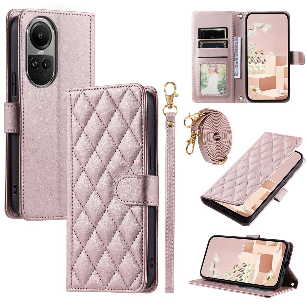 Para Oppo Reno10 5G (Global)/Reno10 Pro 5G (Global) Funda de Cuero PU con Tapa y Soporte para Teléfono