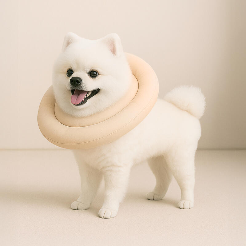 

Dog Cat Neck Collar Waterproof Ultralight S LNC-C01 Pet Neck Collar (Beige) LNC-C01