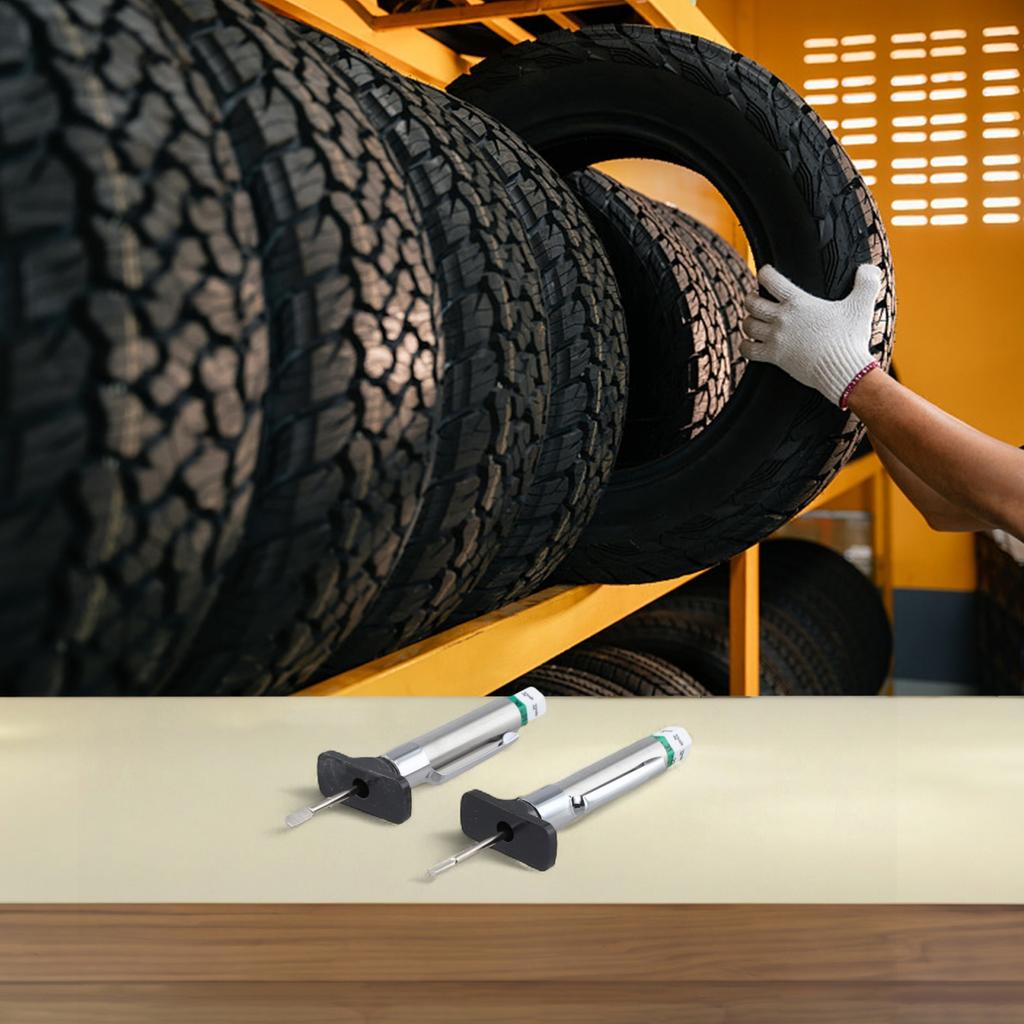 Color-Coded Indicator Tire Tread Depth Gauge Tyre Measuring Tool