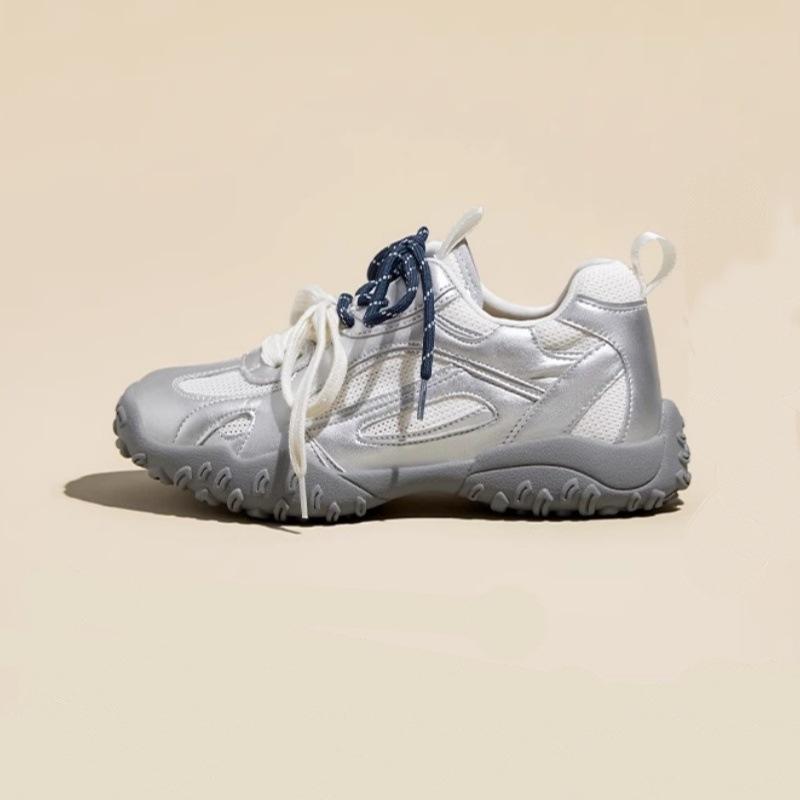 Small 6CM inner height increase platform German training shoes women's 2025 new summer mesh breathable casual ballet Forrest Gump shoes