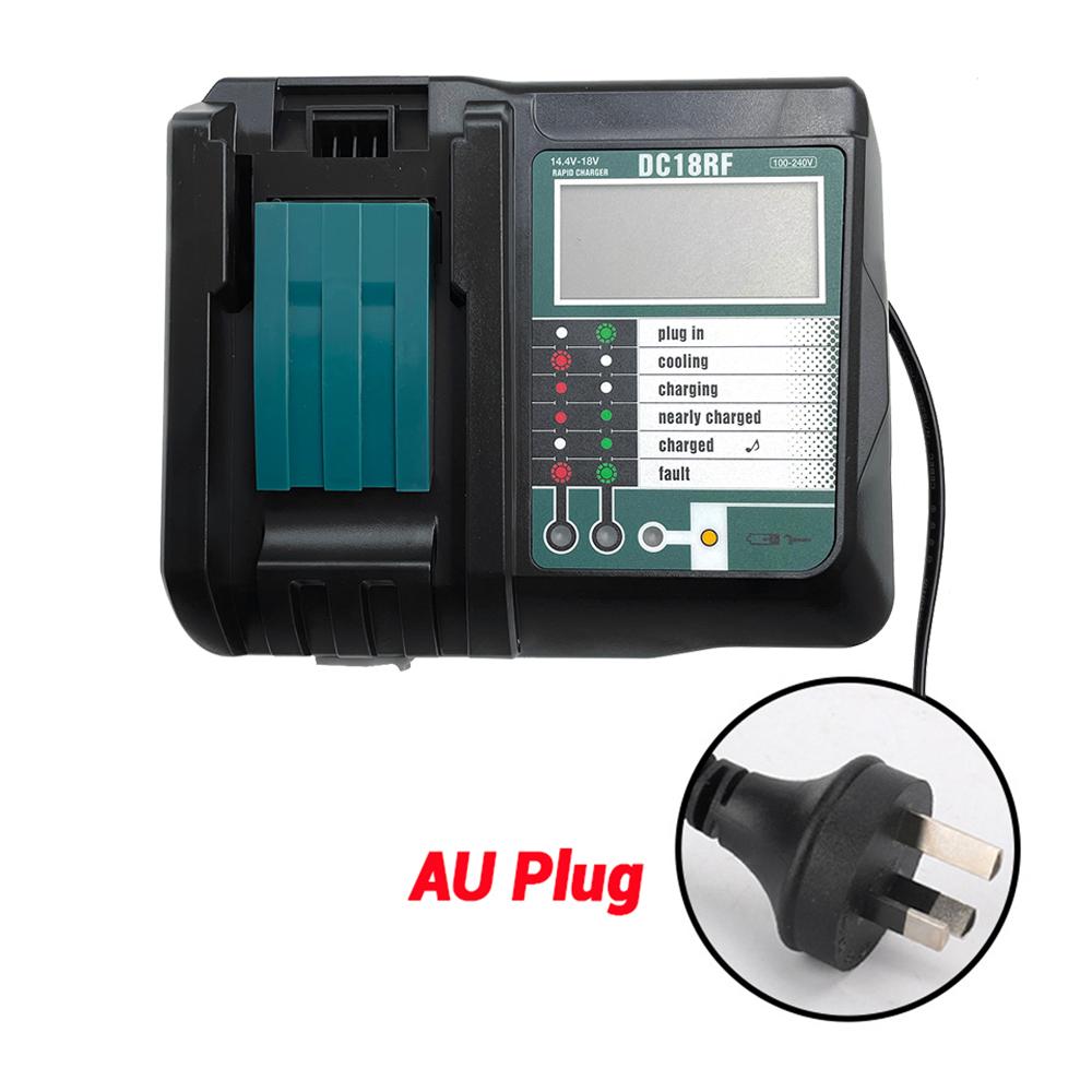 DC18RF Li-ion Super Fast Charger for Makita 14.4V-18V Lithium Battery BL1860B,BL1830,,BL1415,BL1440 with LED Screen, USB Port