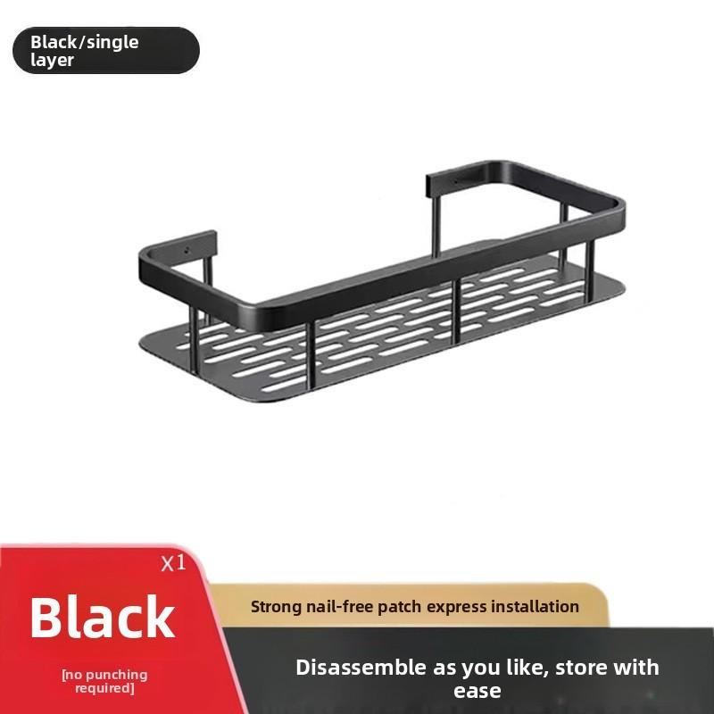 Caddy do sprchy Jednopodlažní Odolný Hliníkový Nerezavějící Samolepicí Polička Koupelna