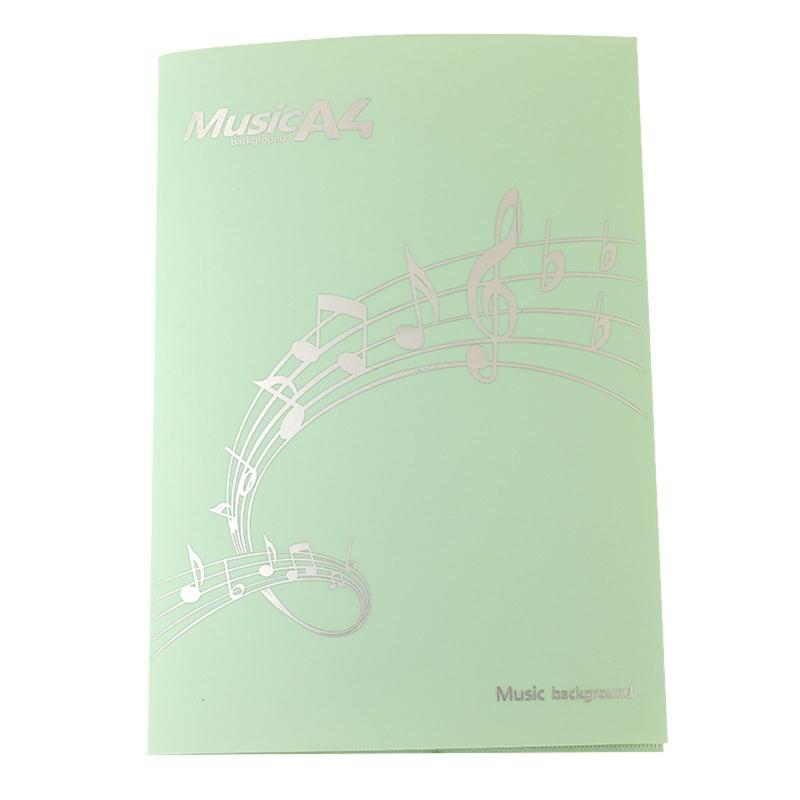 4 Pages Plastic Sheet Music Folder A4 Size Storage Holder for Chorus Art Student