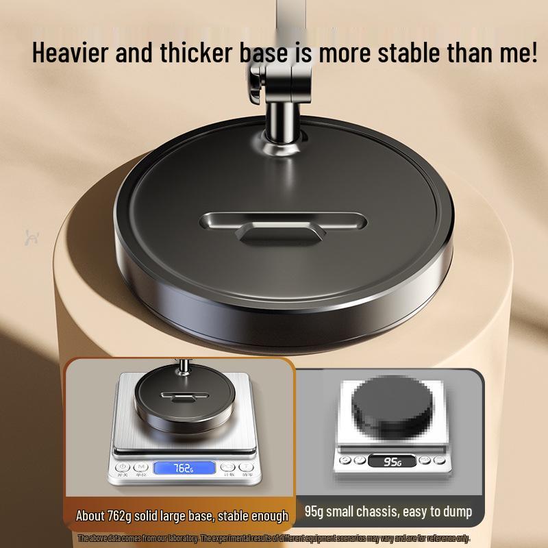 German Cantilever Phone Holder – 360° Rotating Overhead Stand for Live Streaming & Food Photography, Stable and Weighted
