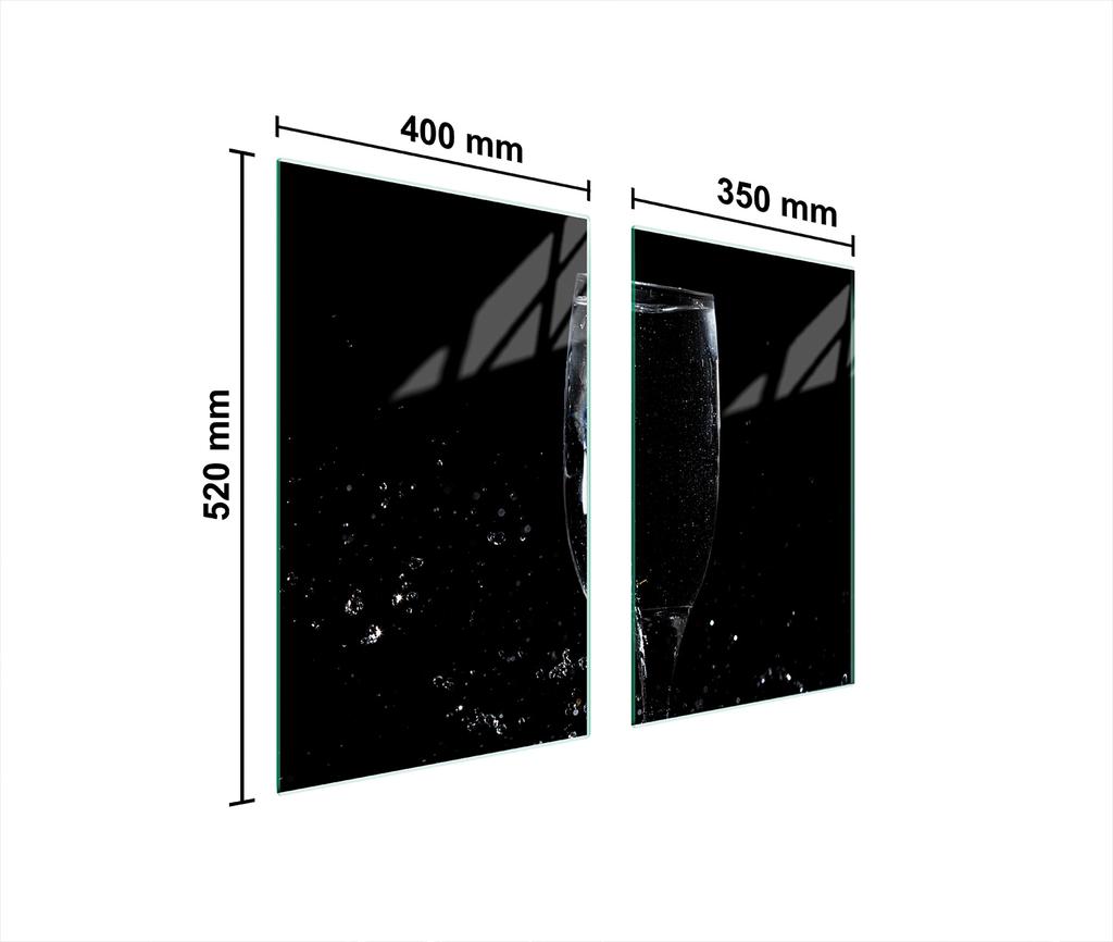 GLAS-KOCHFELD-SCHUTZPLATTE 75x52 WEIN