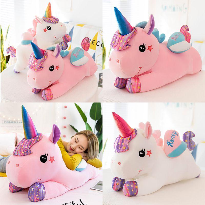 Luxuriously Soft Large Galaxy Unicorn Plush Toy Bed Pillow For Kids And Girls