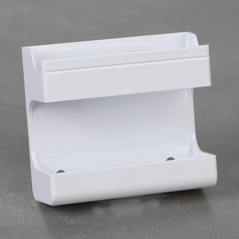 

Wall-Mounted Adhesive Phone Charging Stand & Remote Holder - Horizontal View Multifunction Storage Box белый