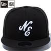 New Era 9FIFTY Cap with NE Size 950 NELOGO BLK 25J Logo, Black, L/XL, WHI,