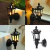 1/12 Scale Miniature Dollhouses Wall Lamp Black LED Wall Sconce for Garden Balcony Decoration Dollhouses Accessories