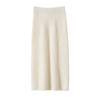 Women's High-Waisted Cashmere Knit Skirt - Autumn/Winter Hip-Hugging, Warm and Brushed