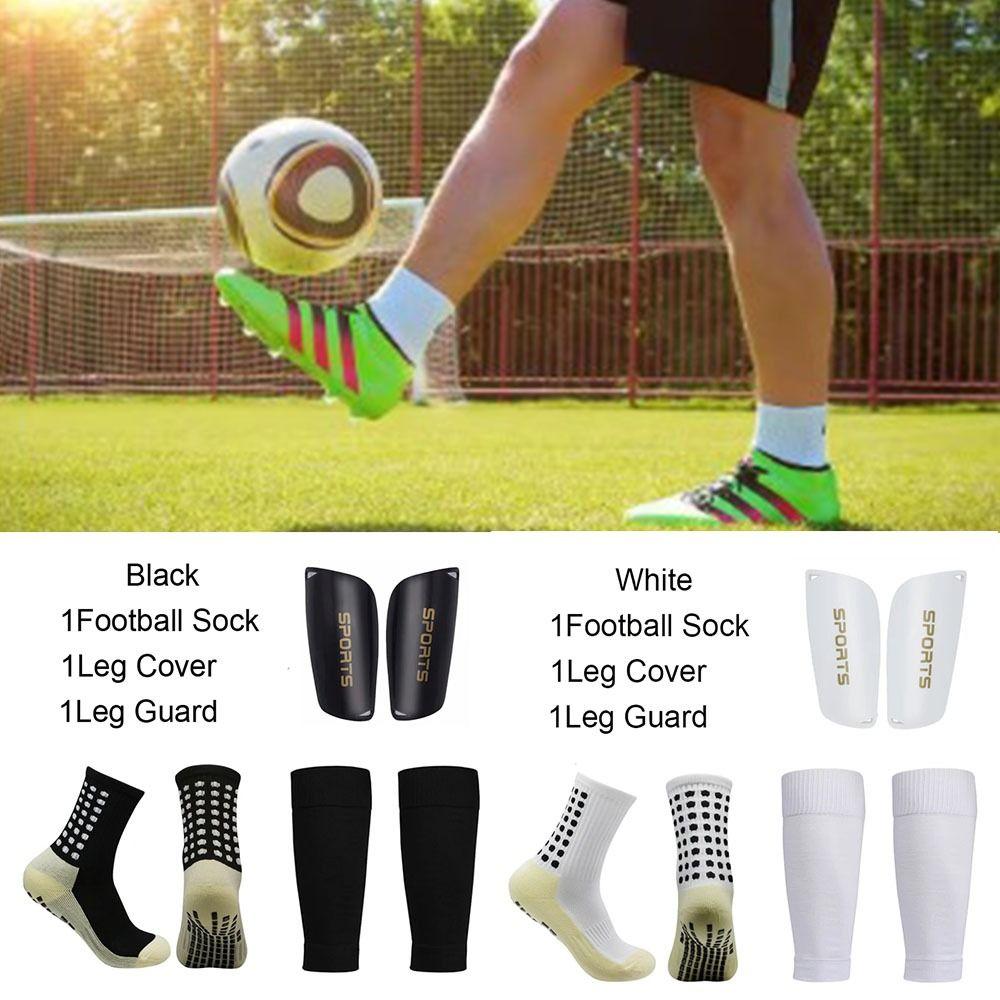 3pcs/set Comfortable Football Shin Pads Lightweight Football Ankle Socks Soccer Shin Guards  Mens