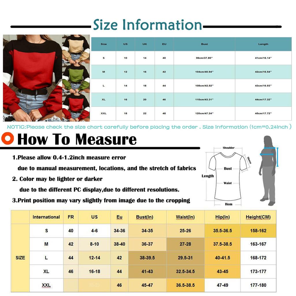 Women's Fashion O- Neck Contrast Long Sleeve Top Corded Cool Sweater