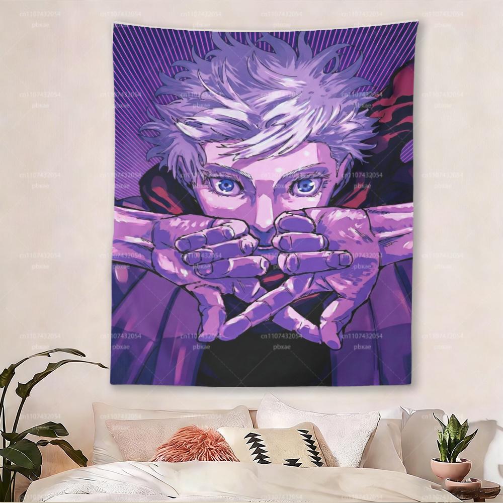 JJJujutsu KKKaisen Anime Tapestry Manga Wall Hanging for Bedroom Dorm Living Room Fan Home Decor