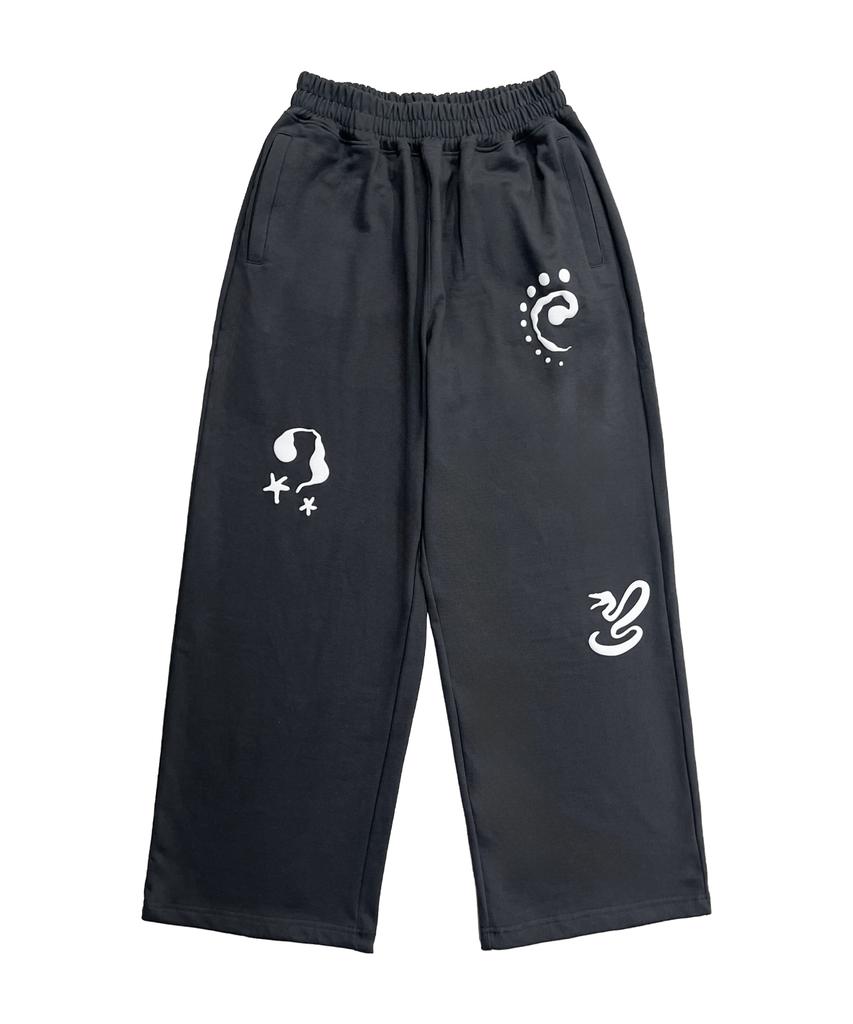 Sseleupe Symbol Embossed Sweatpants Charcoal