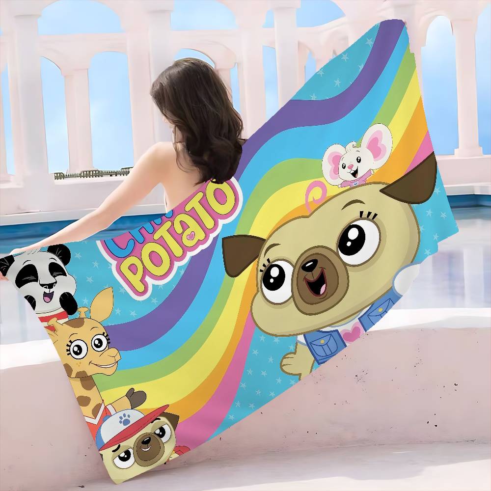 Chip and PotatoS Microfiber Beach Towel Absorbent Quick dry Soft Yoga Swimming Resort Mountain Climbing Towel