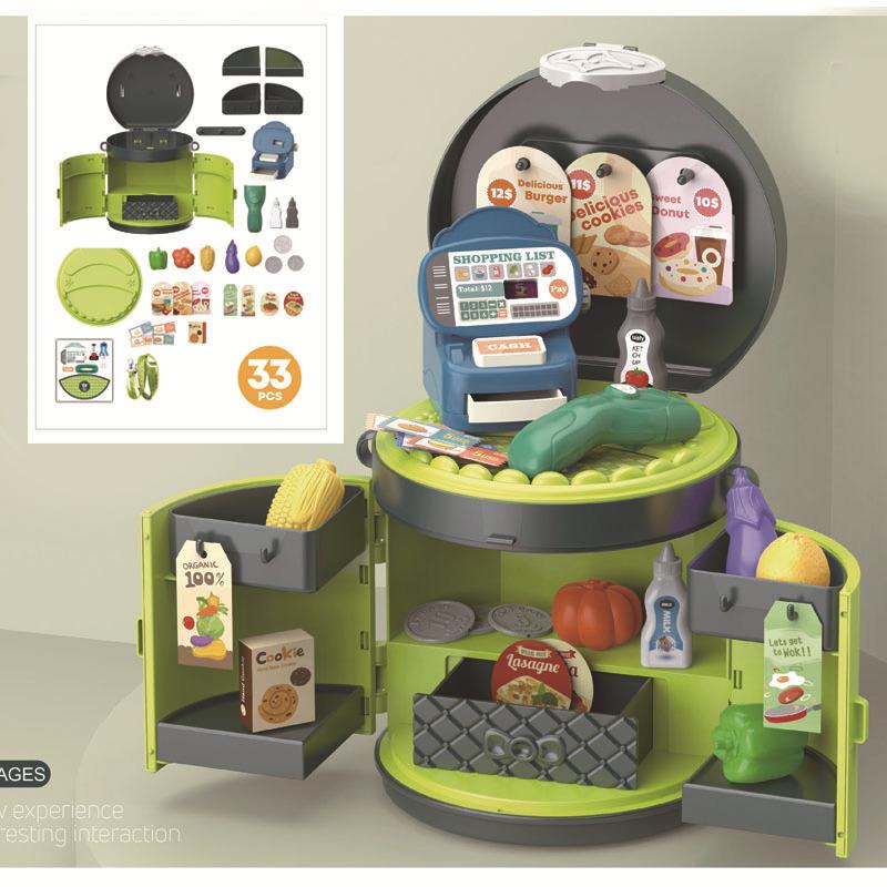 Children'S Simulation Play House Makeup Jewelry Candy Supermarket Medical Tools Handbag Gift Toy Set