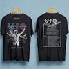 UFO BAND Making Contact 2 Sides Black T-shirt Short Sleeve All Sizes JJ4002