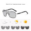 New Fashion Pochromic Sunglasses Men Retro Polarized Driving Sun Glasses Luxury Brand Men's TAC Lens Goggle UV400