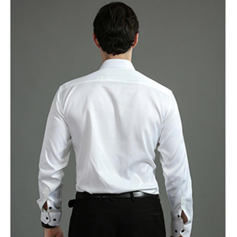 Весенне-летняя тонкая мужская рубашка с длинными рукавами — фото 8