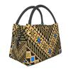 Tatreez Embroidery With Arabic Calligraphy Thermal Insulated Lunch Bags Cross Lunch Tote Meal Food Box